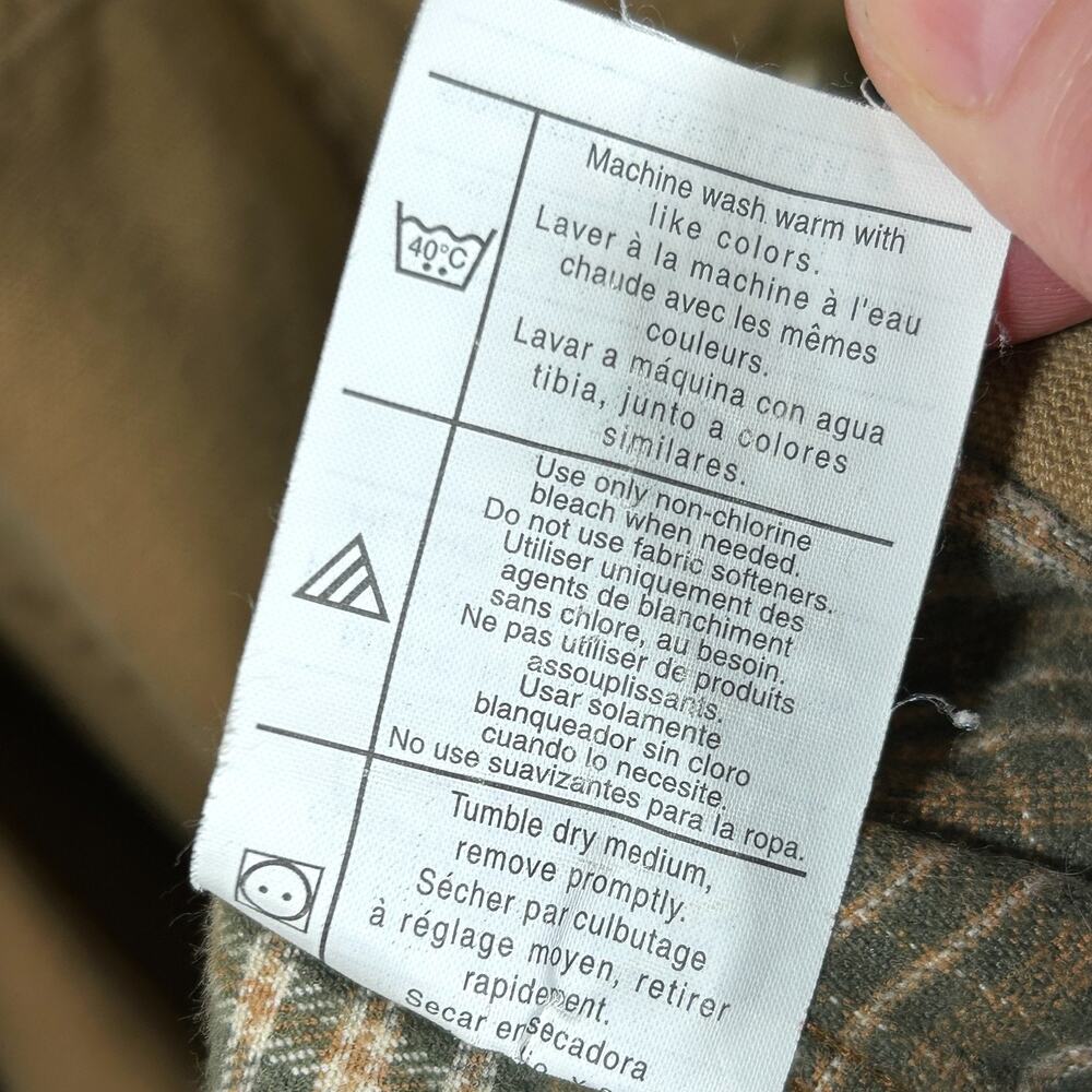 Carhartt Mens L S96 BRN Vintage Flannel Lined Cotton Chore Shacket RARE - Picture 10 of 10